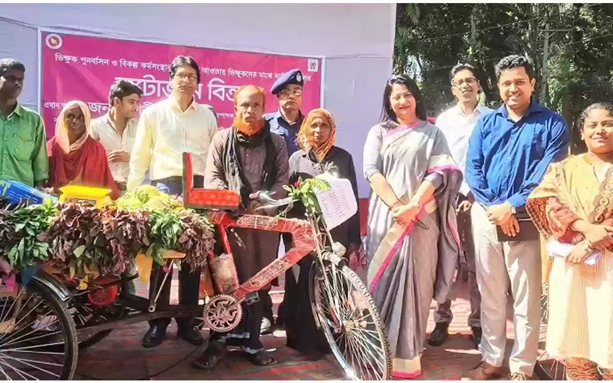 Rising Cumilla - Distribution of battery powered autovans to beggar rehabilitation