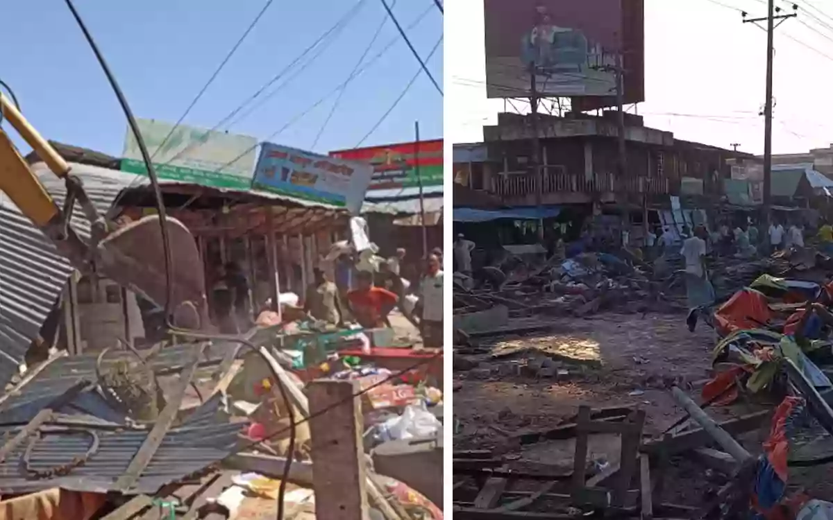 Rising Cumilla - Evacuation of more than two hundred illegal structures in Cumilla on the Dhaka-Chittagong highway