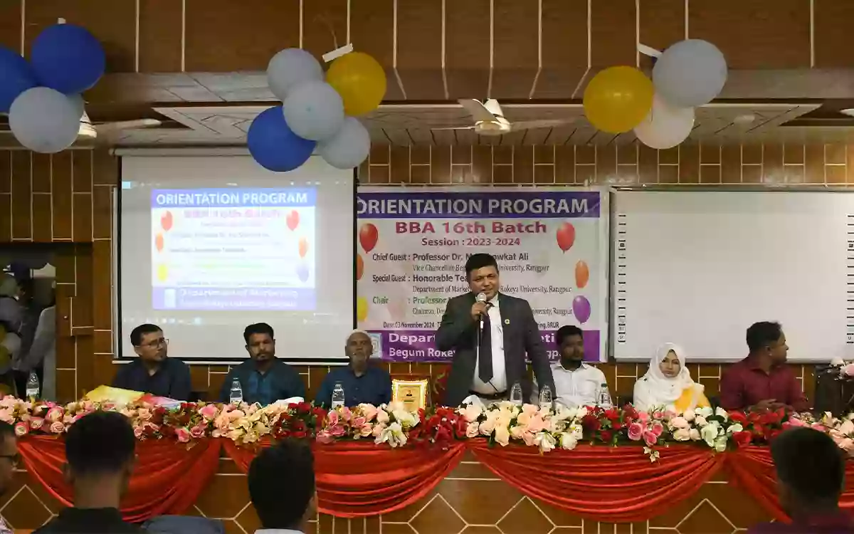 Rising Cumilla - First Year Orientation Class held at Begum Rokeya University