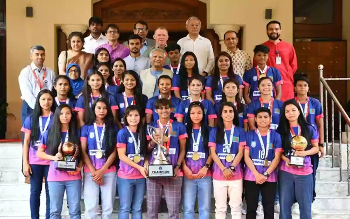 Rising Cumilla - The Chief Advisor felicitated the victorious women's football team