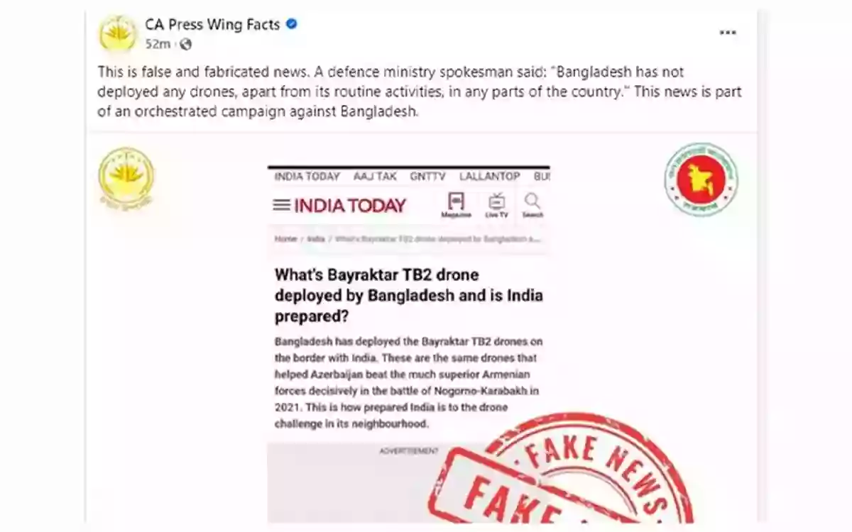 Rising Cumilla - News of drone deployment on Indian border is fake said CA Press Wing Facts