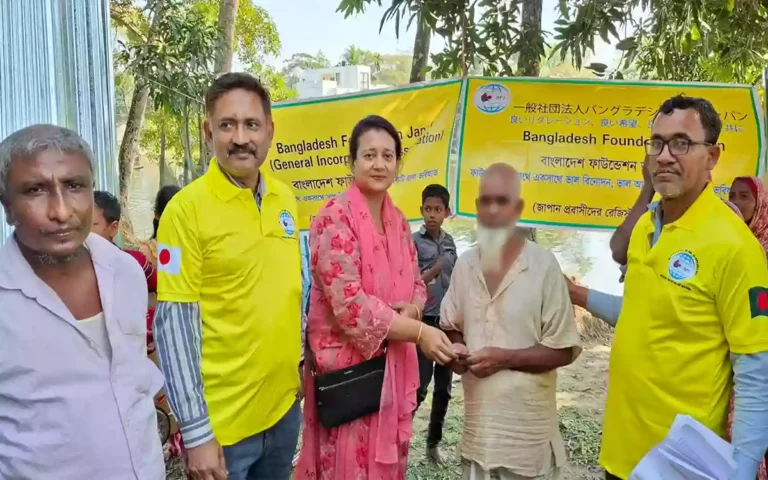 34 families received assistance from Bangladesh Foundation Japan