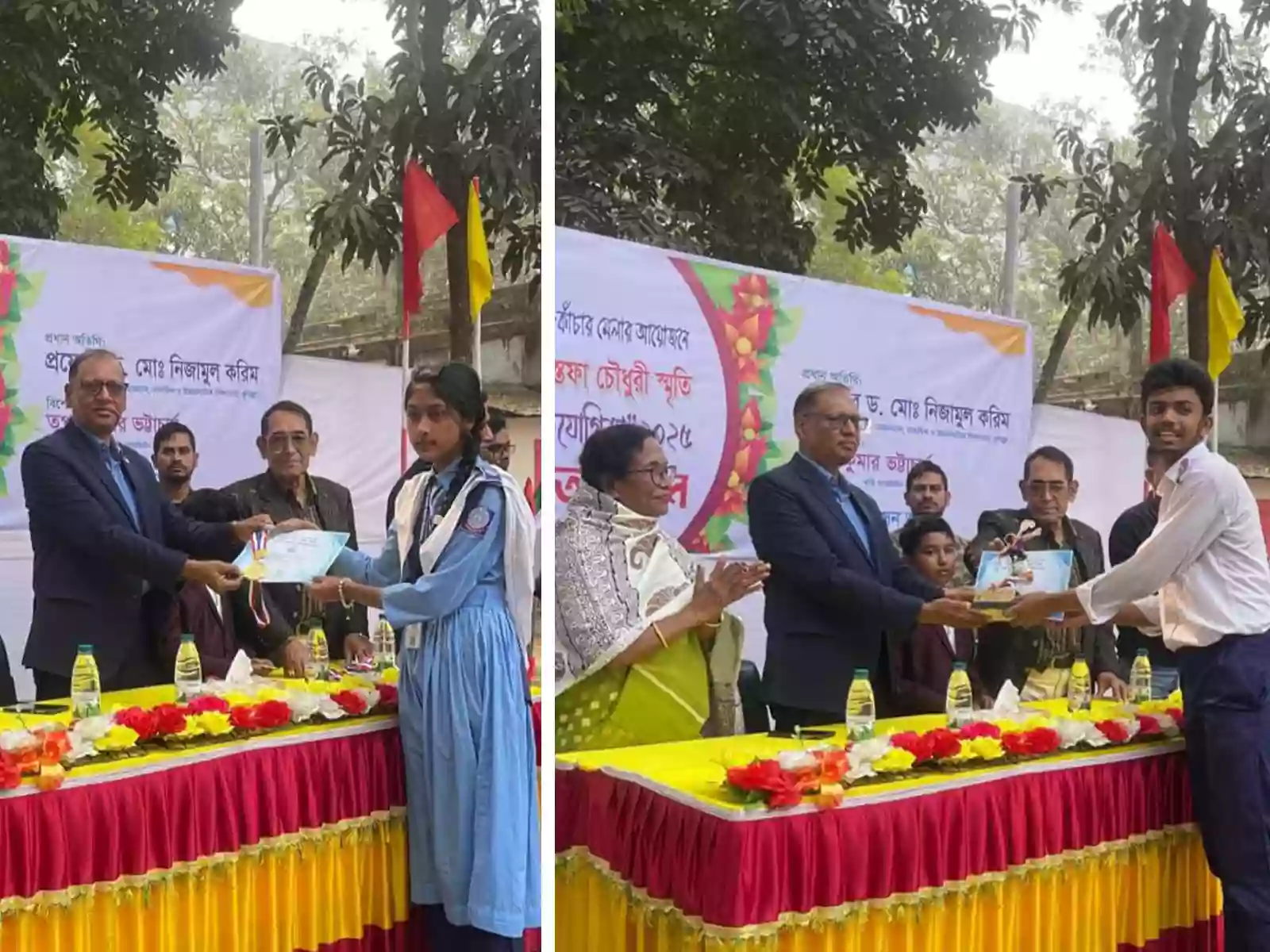 Journalist Golam Mostafa Chowdhury distributed the prizes of Smriti School Badminton Competition in Comilla
