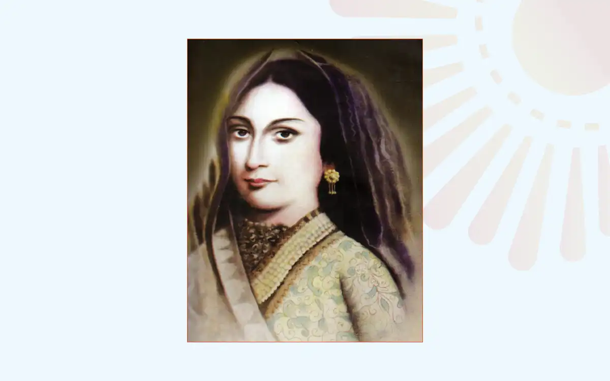 বাংলার প্রথম ও একমাত্র নারী নবাব, নওয়াব ফয়জুন্নেসা চৌধুরানীর ছবি। নারী শিক্ষা, জনহিতকর কাজ ও জমিদারি শাসনে ইতিহাস গড়া এক কিংবদন্তি।