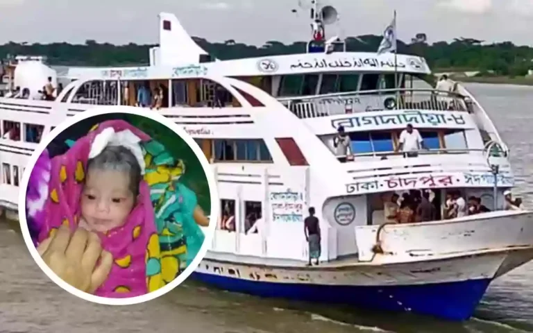 A baby girl was born on a launch on the Chandpur route, free travel for life