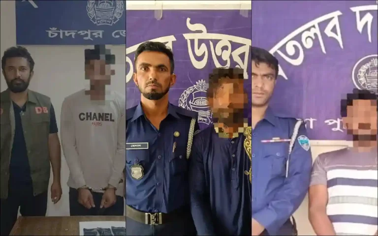 চাঁদপুরে ৫৫০ পিস ইয়াবাসহ একজন ও পরোয়ানাভুক্ত দুই আসামি গ্রেফতার
