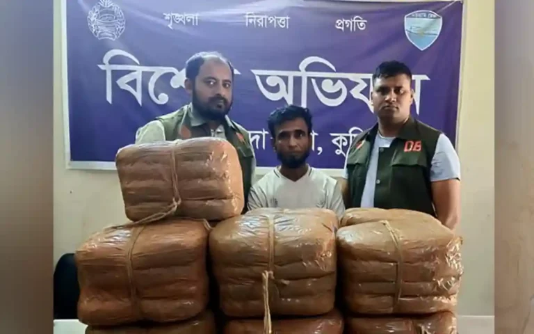 দাউদকান্দিতে ৫২ কেজি গাঁজাসহ মাদক ব্যবসায়ী গ্রেফতার