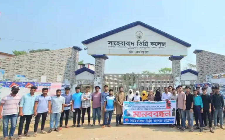 ব্রাহ্মণপাড়ায় ছাত্রদলের মানববন্ধনে নারীর নিরাপত্তার দাবি