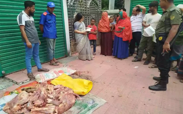 Rising Cumilla - Businessman sentenced to 7 days in jail for storing dead beef for sale in Lalmai
