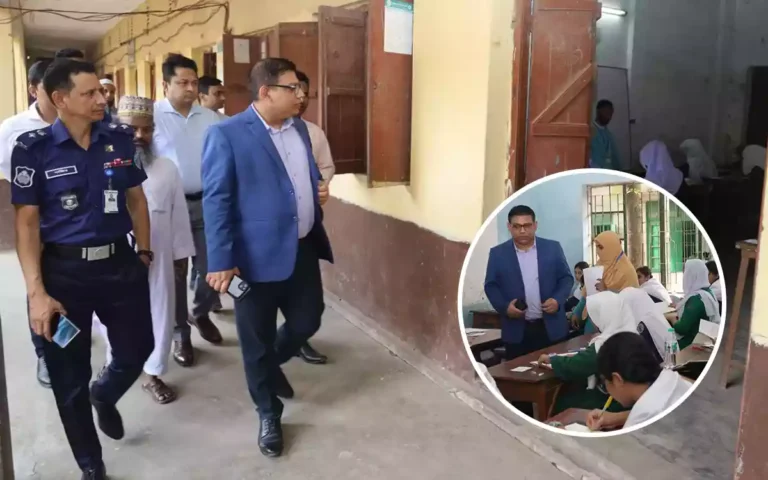 Deputy Commissioner and Superintendent of Police visited SSC examination center in Comilla