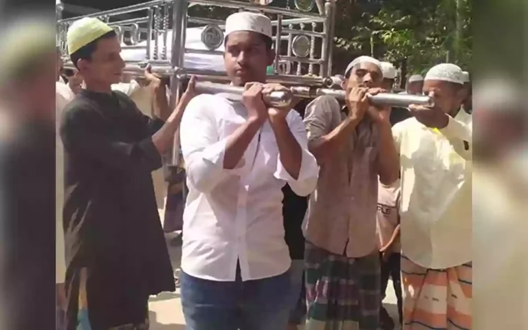 Father's funeral after exams, SSC examinee carries father's bed on shoulders in Comilla