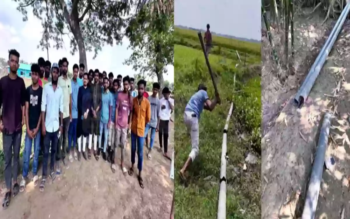 Student delegation destroys dredger machine in Chandina, Comilla