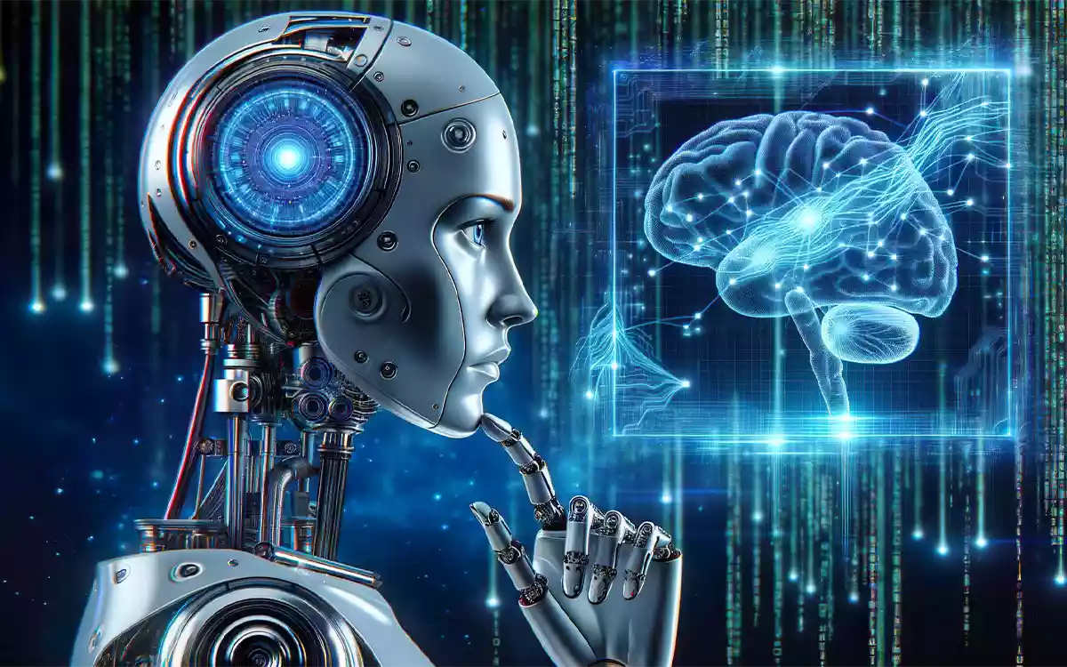 Artificial-Intelligence-Robot-Thinking-Brain