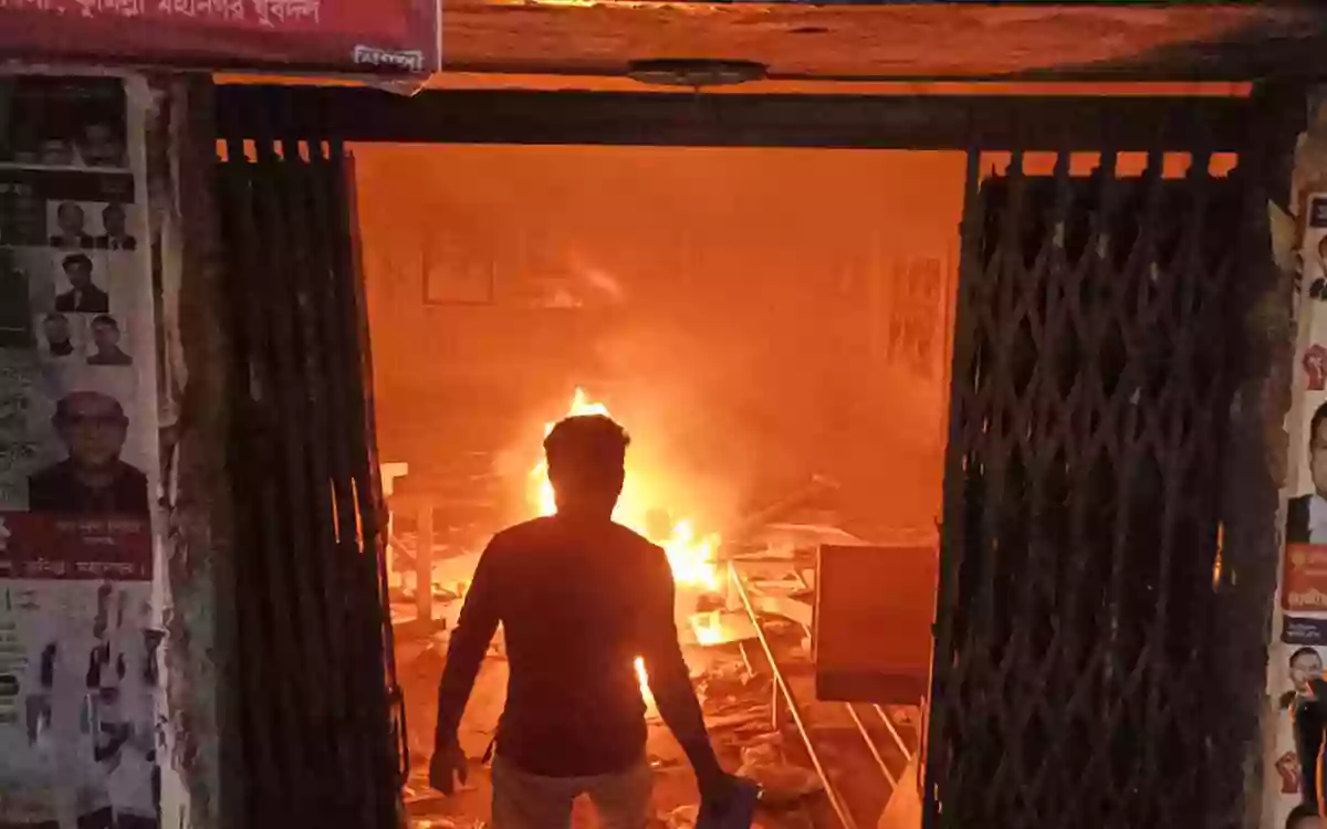 BNP party office set on fire in Comilla