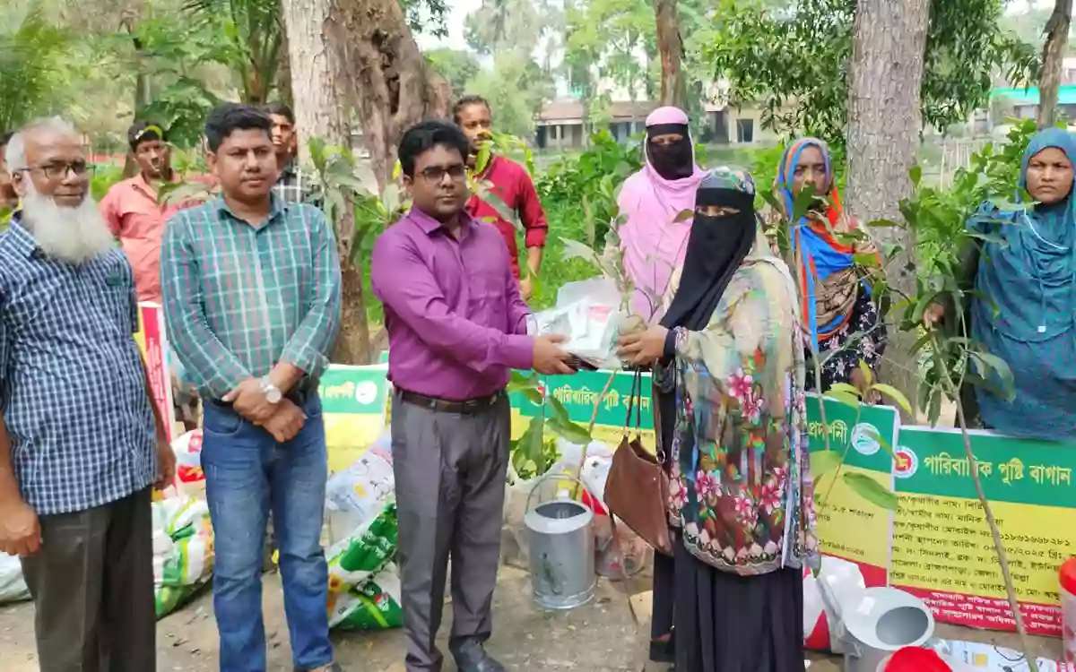 Distribution of family nutrition gardens in Brahmanpara