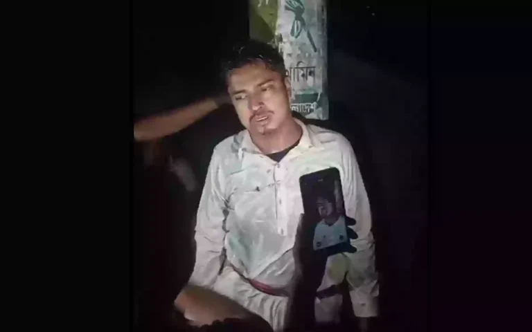 Allegations of tying an unbalanced youth to a pole and beating him for throwing stones at a shrine