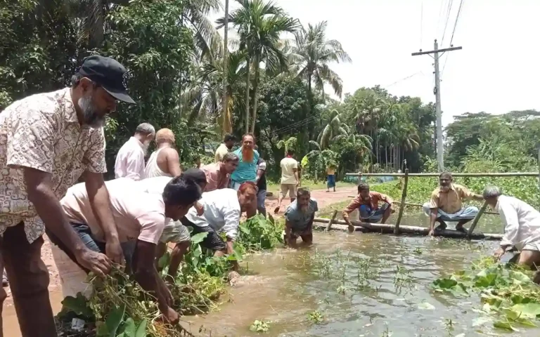 Rising Cumilla -Protest demanding demolition of illegal structures to resolve waterlogging in Noakhali