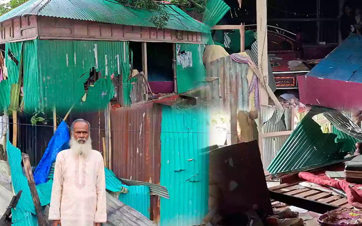 Rising Cumilla - Farmers' party leader and family flee home after attack by Awami League supporters in Brahmanbaria's Sarail