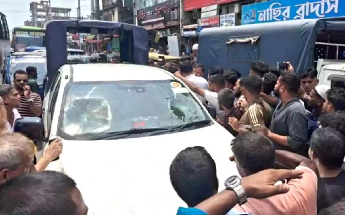 Mobile court operation attacked in Noakhali, magistrate's car vandalized