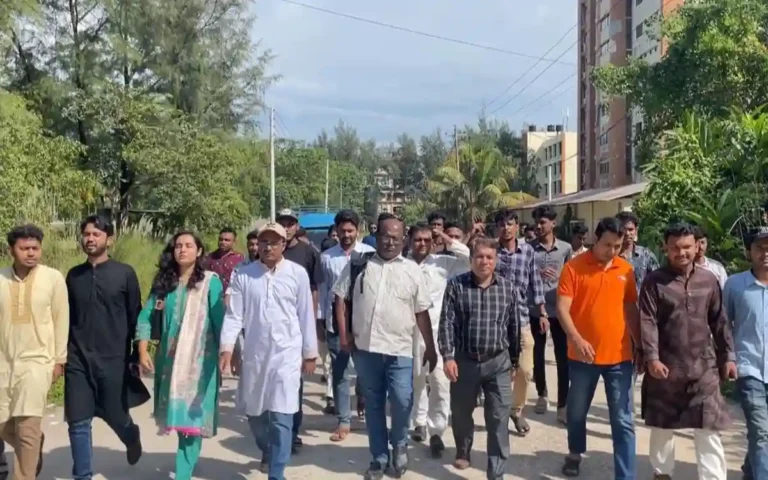 রাজনীতি নিষিদ্ধ নোবিপ্রবিতে ছাত্রদলের শোডাউন- মিছিল