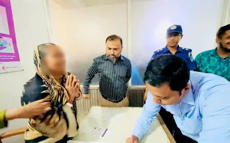 Rising Cumilla -Female broker arrested from Upazila Health Complex in Sarai mobile court operation