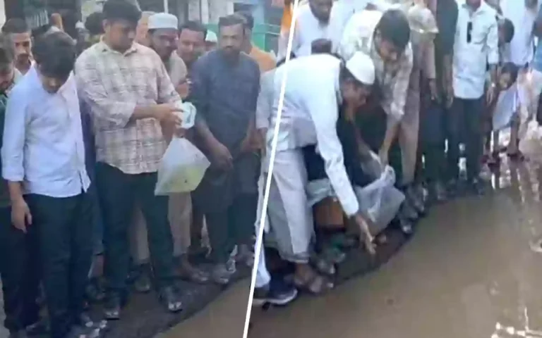 কুমিল্লার দেবিদ্বার-চান্দিনা সড়কে মাছের পোনা ছেড়ে হাসনাত আবদুল্লাহর প্রতিবাদ