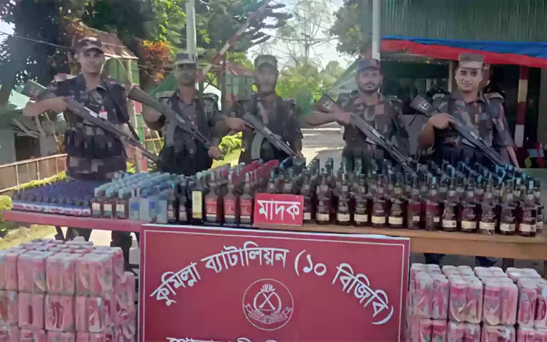 Indian goods including mobile displays and three-piece sarees seized at Comilla border