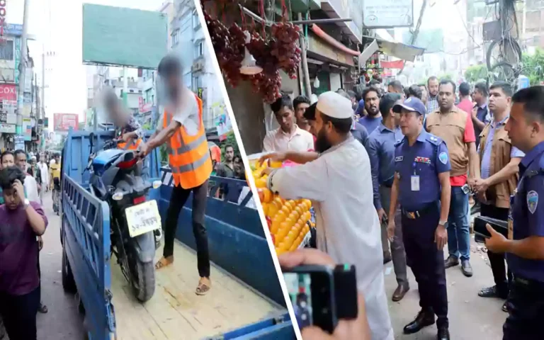 Police campaign to clear sidewalks and ease traffic congestion in Feni city