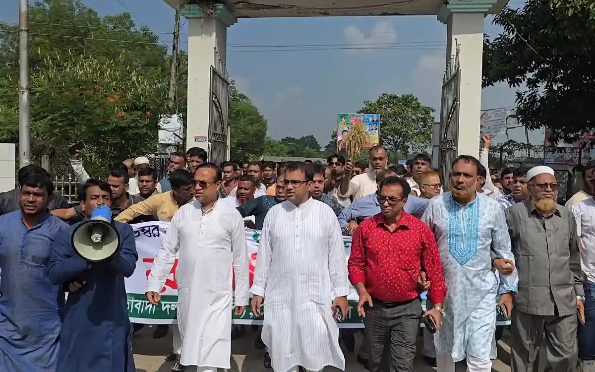 মেঘনা উপজেলায় বিপ্লব ও সংহতি দিবসে বিএনপির বর্ণাঢ্য র‌্যালি