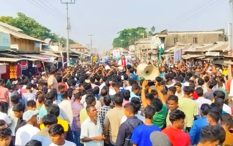 Rising Cumilla -Road rally demanding change of BNP candidate in Noakhali-6 constituency