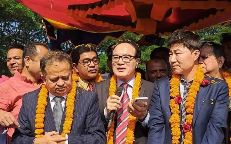 Rising Cumilla - South Korean delegation visits Chandpur suspension bridge project