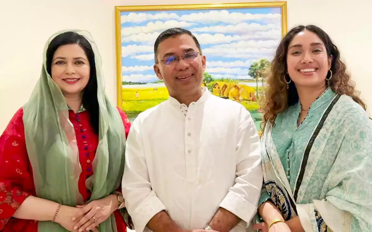 Rising Cumilla - Tarique Rahman and his wife and daughter