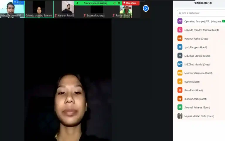 Rising Cumilla -Unbeatable Youth Webinar held in Rangpur, Sharing experiences and receiving advice from alumni