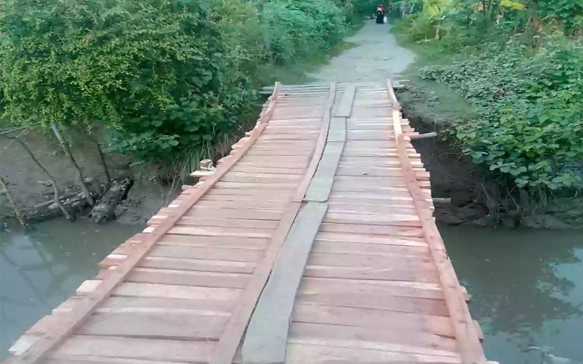 Rising Cumilla - Wooden bridge funded by BNP leader will ease the suffering of people of two villages