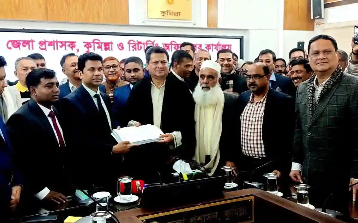 Rising Cumilla - BNP nominated candidate Zakaria Taher Sumon files nomination papers for Comilla-8 constituency