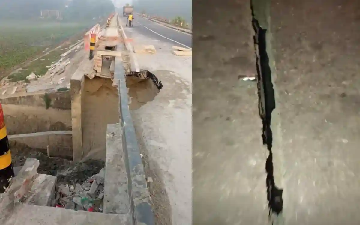 Rising Cumilla - Cracks in the joint of Matlab Bridge in Chandpur, public in panic