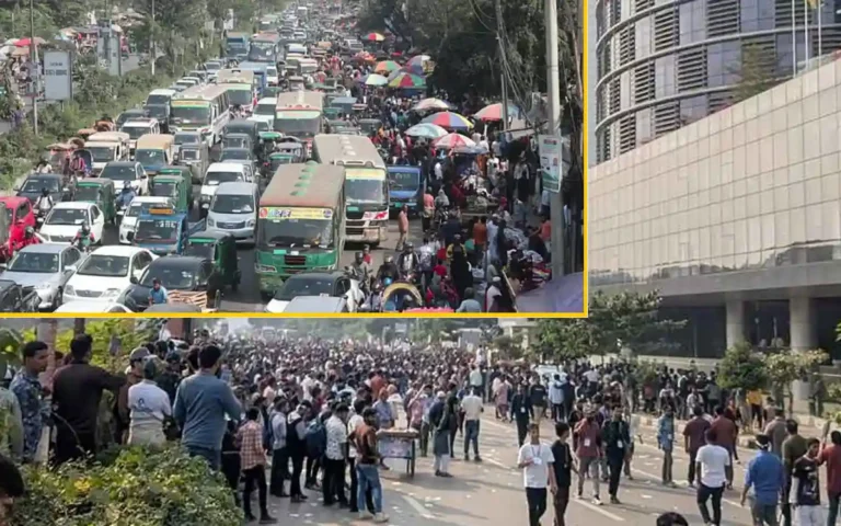 Rising Cumilla - Mobile phone traders protest again by blocking roads