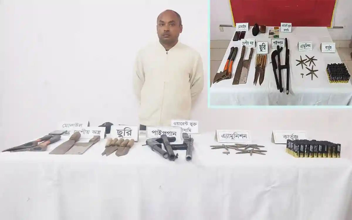 Rising Cumilla - Nazmul Islam Shamim arrested with arms and ammunition in Comilla
