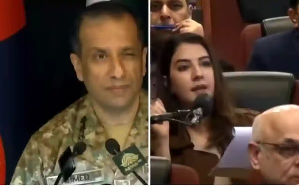 Rising Cumilla - Pak ISPR chief sparks controversy after winking at female journalist