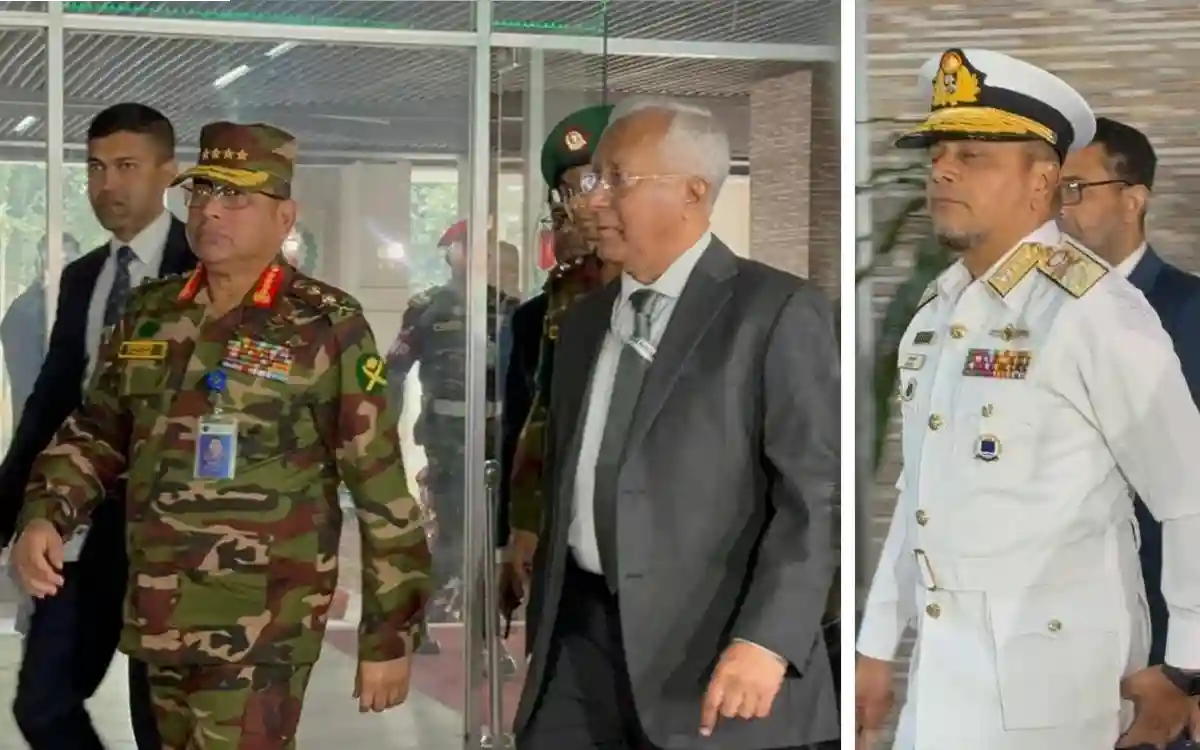 Rising Cumilla - Three service chiefs meet with Election Commission