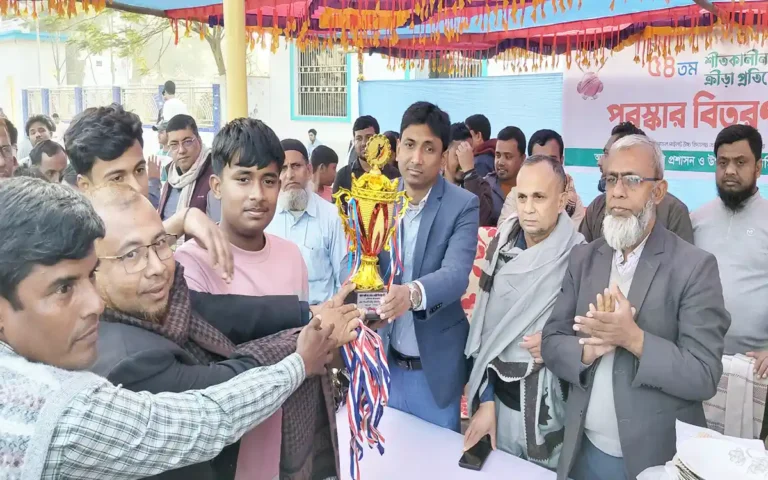Rising Cumilla - Prize distribution for winter sports competition in Chandina, Comilla