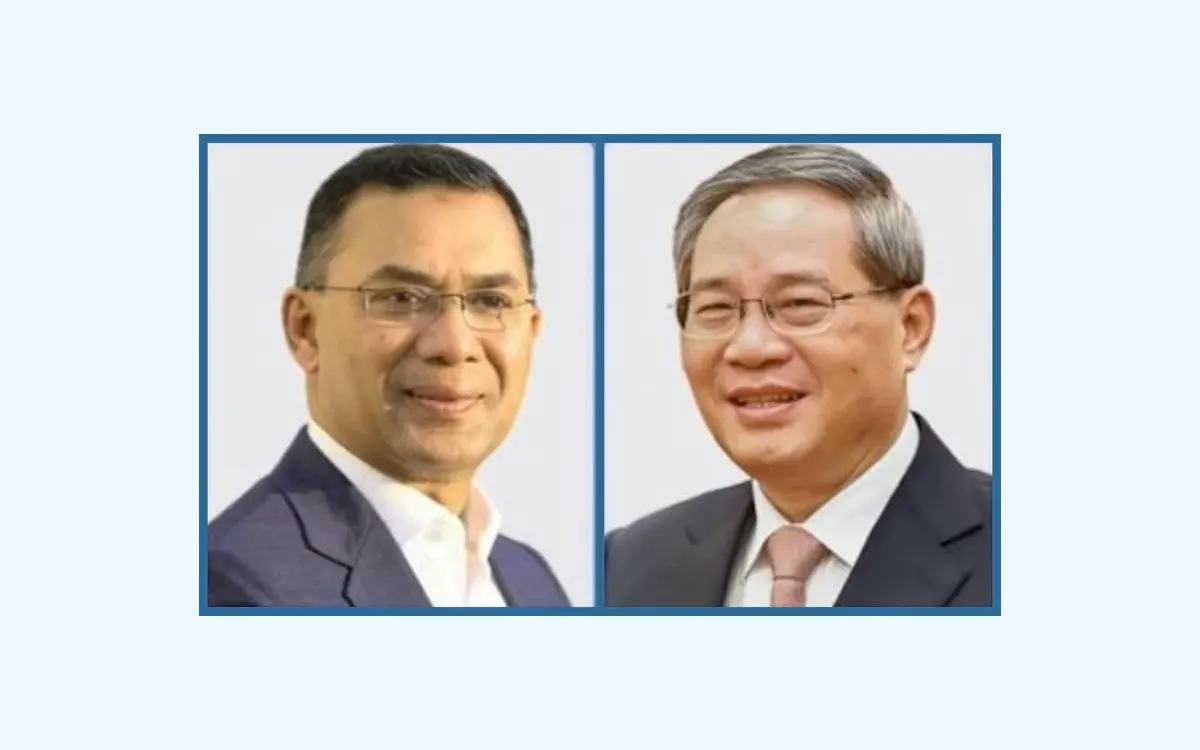 তারেক রহমানকে শুভেচ্ছা জানিয়েছেন চীনের প্রধানমন্ত্রী