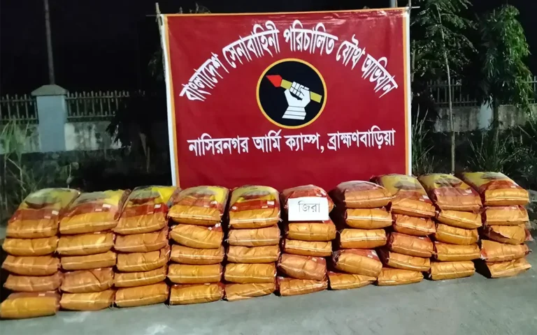Rising Cumilla - Indian illegal goods seized in army operation in Nasirnagar