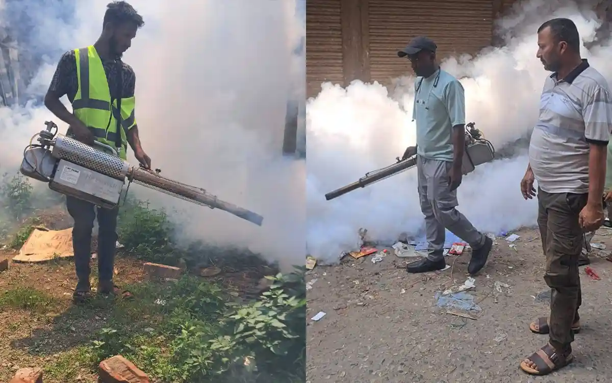 নগরীর বিভিন্ন এলাকায় ডেঙ্গু প্রতিরোধে মশক নিধন অভিযান পরিচালনা