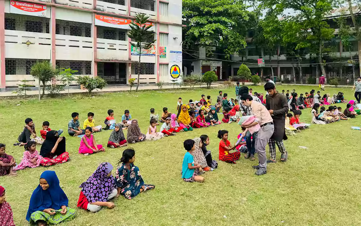 Rising Cumilla -New Eid clothes distributed to children in Nabinagar, Brahmanbaria