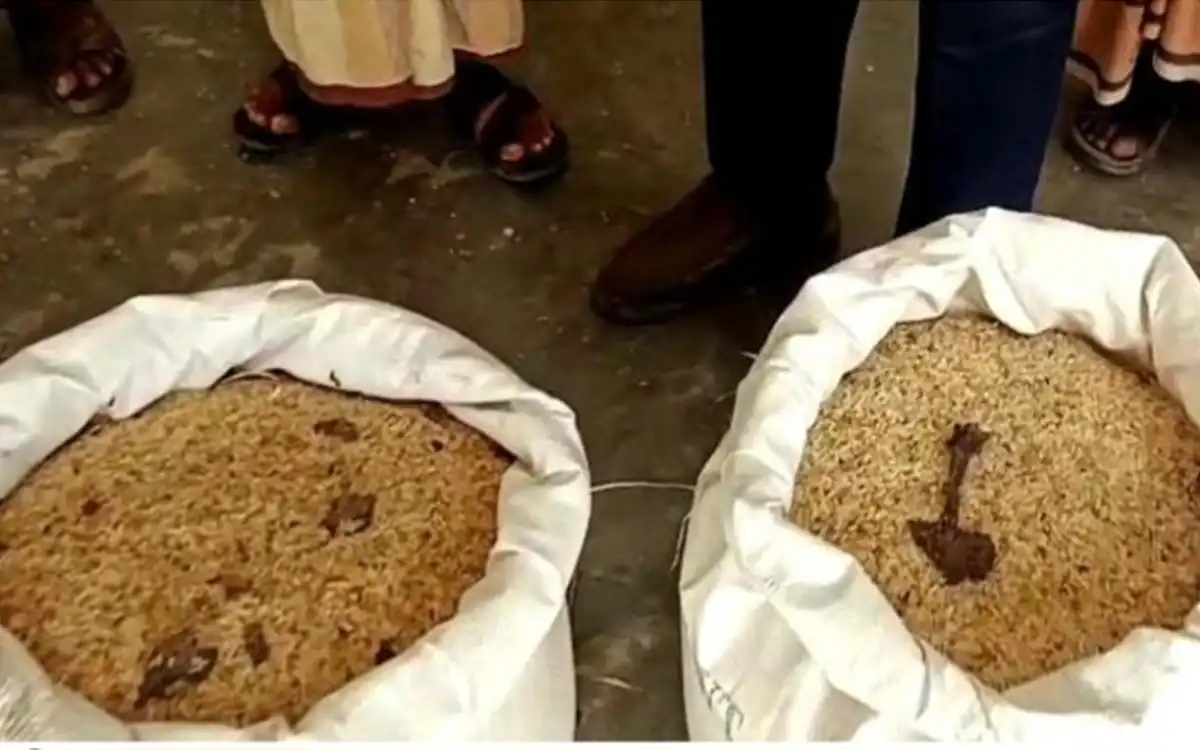 Rising Cumilla - Rotting and insects in VGD rice in Chandina Angry beneficiaries return Eid gifts