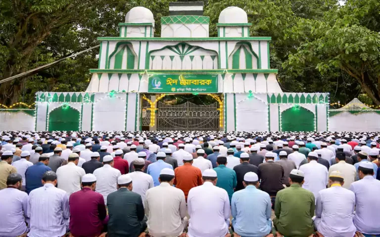 Rising Cumilla -Thousands of devotees offer Eid prayers at Comilla Central Eidgah