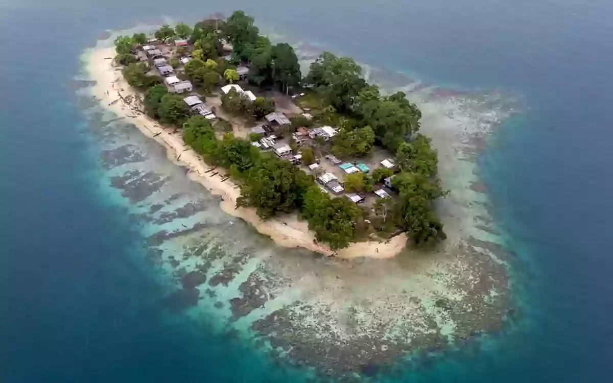 Rising Cumilla - island in Papua New Guinea