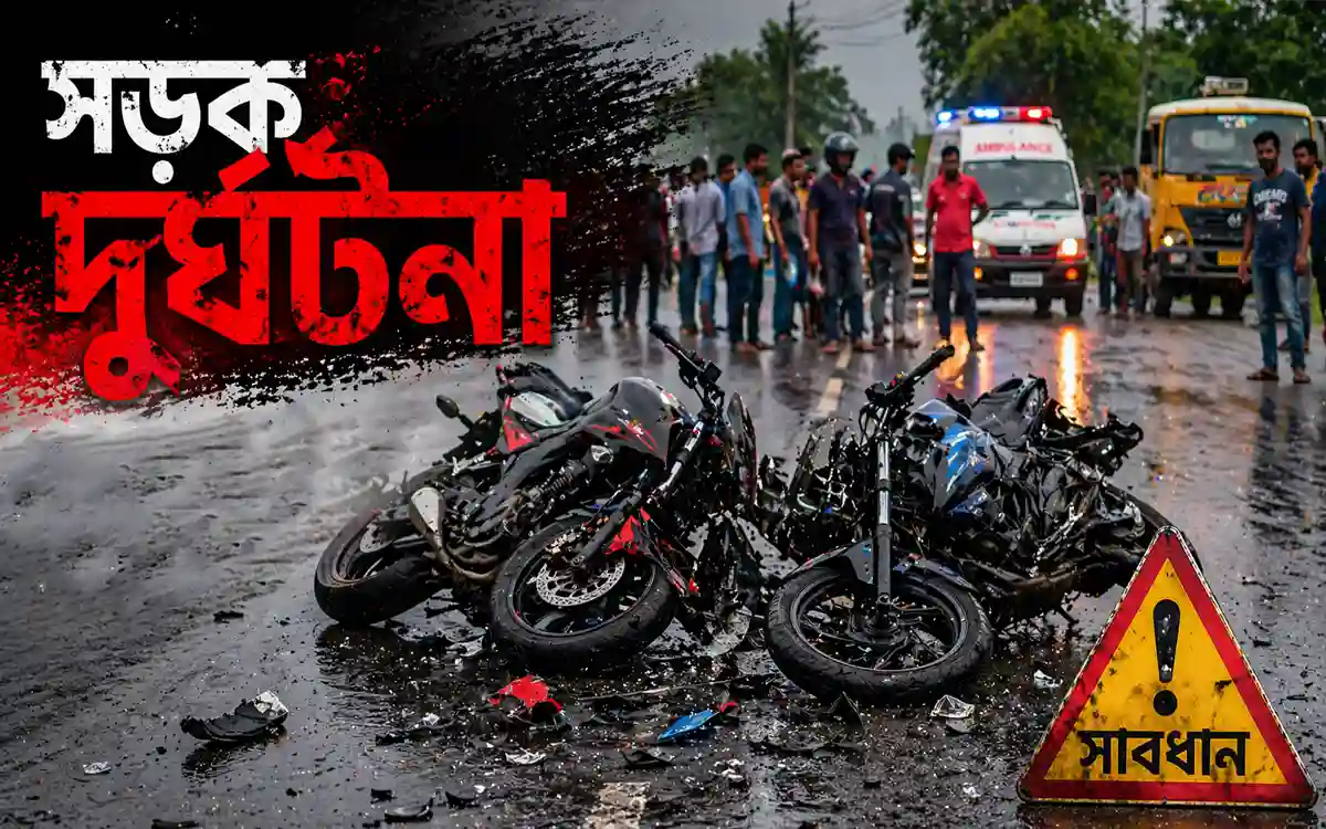 নবীনগরে রাধিকা রোডে সড়ক দুর্ঘটনায় ২ যুবকের মৃত্যু