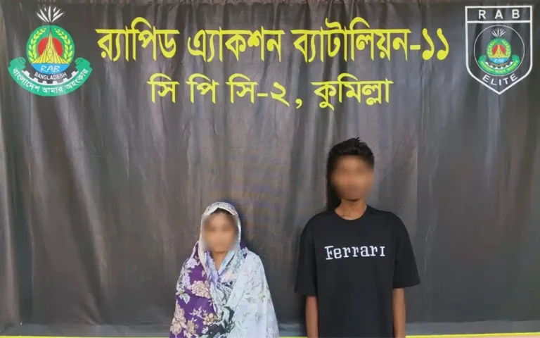 বুড়িচংয়ে র‌্যাবের অভিযানে ২০ কেজি গাঁজা জব্দ, আটক ২